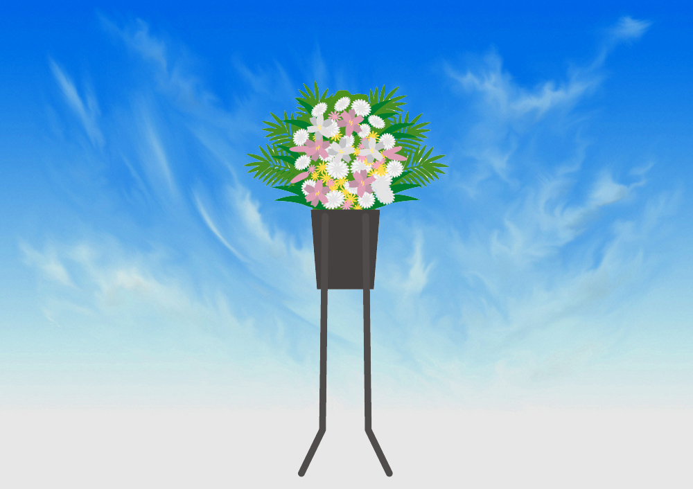 供花（花籠）｜上原人形｜千葉県野田市の祭提灯/盆提灯/花輪/羽子板/破魔弓/破魔矢/雛人形/五月人形（鎧飾り・兜飾り）/鯉のぼり 販売・制作